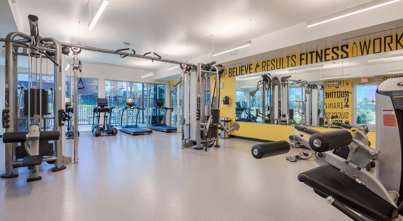 Cutting-edge amenities at your fingertips Fitness Center
