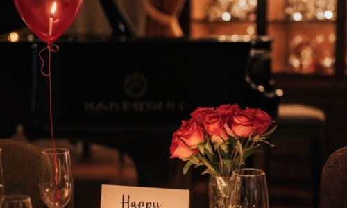 Valentines dinner table ready